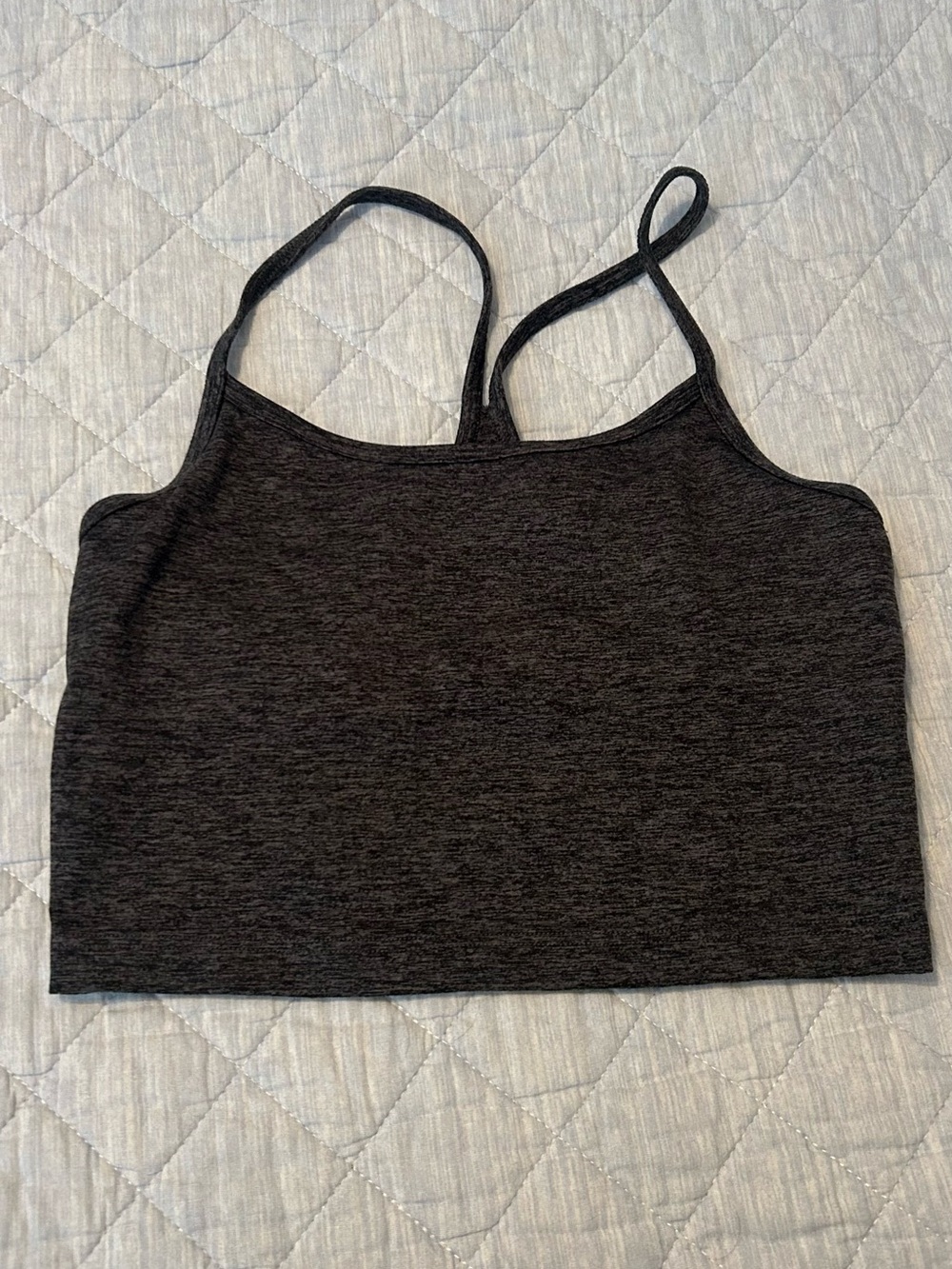 Charcoal-Crop Tank Top